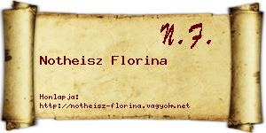 Notheisz Florina névjegykártya